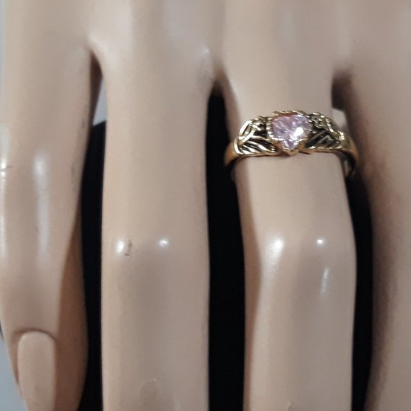 Ring  HEART PINK Sapphire My Loving Heart 18K HGE RSC COVENANT - Picture 3 of 14